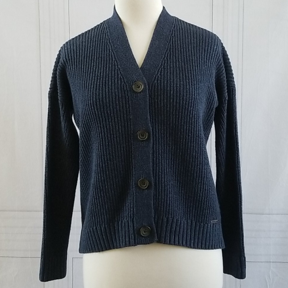 Hollister Navy Knit Button-down Cardigan
